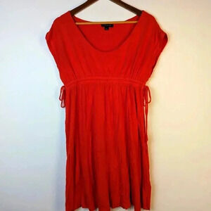 Banana Republic Babydoll Orange Tee Shirt Dress - Small